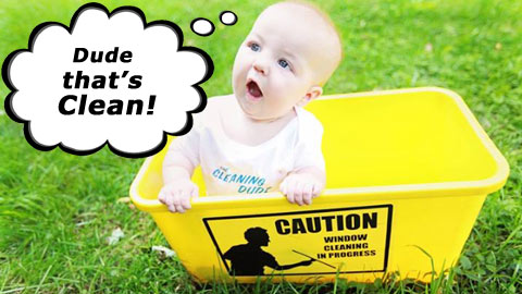 Master Window Cleaners of America Member Window cleaning baby